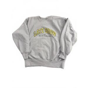 Vintage Late Show w/ David Letterman Grey Crewneck Sweatshirt Reverse Weave L/XL